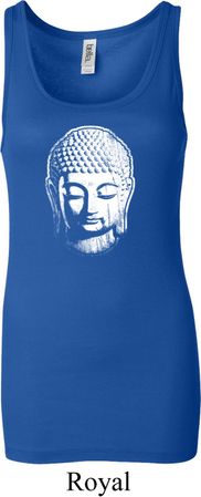 Ladies Yoga Tanktop Little Buddha Head Longer Length Tank Top