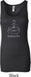 Ladies Yoga Tanktop Namaste Lotus Pose Longer Length Tank Top