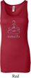 Ladies Yoga Tanktop Namaste Lotus Pose Longer Length Tank Top