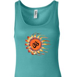 Ladies Yoga Tanktop Ohm Sun Longer Length Tank Top