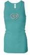 Ladies Yoga Tanktop OM Heart Longer Length Racerback Tank Top
