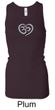 Ladies Yoga Tanktop OM Heart Longer Length Racerback Tank Top