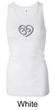 Ladies Yoga Tanktop OM Heart Longer Length Racerback Tank Top
