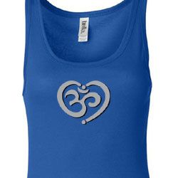 Ladies Yoga Tanktop OM Heart Longer Length Tank Top