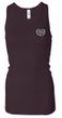 Ladies Yoga Tanktop OM Heart Pocket Print Longer Length Racerback Tank