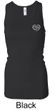 Ladies Yoga Tanktop OM Heart Pocket Print Longer Length Racerback Tank