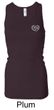Ladies Yoga Tanktop OM Heart Pocket Print Longer Length Racerback Tank