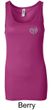 Ladies Yoga Tanktop OM Heart Pocket Print Longer Length Tank Top