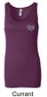 Ladies Yoga Tanktop OM Heart Pocket Print Longer Length Tank Top