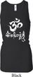 Ladies Yoga Tanktop OM Mani Padme Hum Longer Length Racerback Tank Top