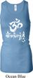 Ladies Yoga Tanktop OM Mani Padme Hum Longer Length Racerback Tank Top