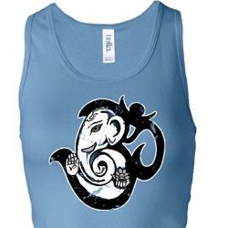 Ladies Yoga Tanktop Om Mashup Longer Length Racerback Tank Top