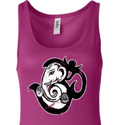 Ladies Yoga Tanktop Om Mashup Longer Length Tank Top