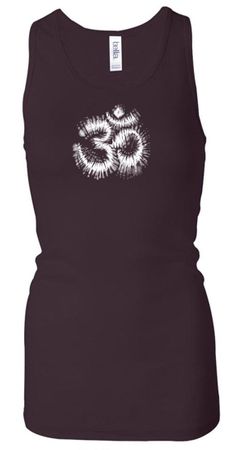 Ladies Yoga Tanktop OM Tie Dye Longer Length Racerback Tank Top