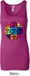 Ladies Yoga Tanktop Pop Art Om Longer Length Tank