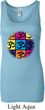 Ladies Yoga Tanktop Pop Art Om Longer Length Tank
