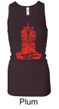 Ladies Yoga Tanktop Red Tara Longer Length Racerback Tank Top