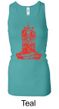 Ladies Yoga Tanktop Red Tara Longer Length Racerback Tank Top