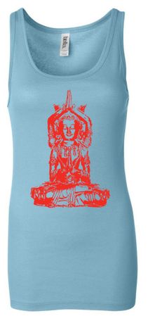 Ladies Yoga Tanktop Red Tara Longer Length Tank Top