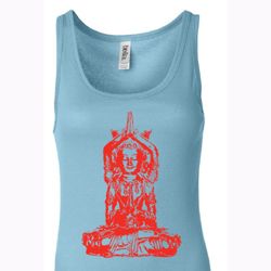 Ladies Yoga Tanktop Red Tara Longer Length Tank Top