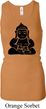 Ladies Yoga Tanktop Shadow Buddha Longer Length Racerback Tank Top
