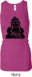 Ladies Yoga Tanktop Shadow Buddha Longer Length Racerback Tank Top