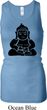 Ladies Yoga Tanktop Shadow Buddha Longer Length Racerback Tank Top