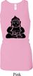 Ladies Yoga Tanktop Shadow Buddha Longer Length Racerback Tank Top