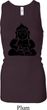 Ladies Yoga Tanktop Shadow Buddha Longer Length Racerback Tank Top