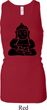 Ladies Yoga Tanktop Shadow Buddha Longer Length Racerback Tank Top