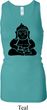 Ladies Yoga Tanktop Shadow Buddha Longer Length Racerback Tank Top