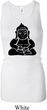 Ladies Yoga Tanktop Shadow Buddha Longer Length Racerback Tank Top