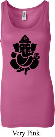 Ladies Yoga Tanktop Shadow Ganesha Longer Length Tank Top