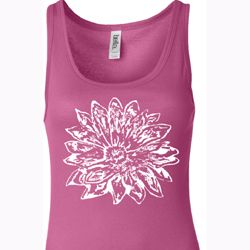 Ladies Yoga Tanktop Sketch Lotus Longer Length Tank Top Ladies Yoga Tanktop Sketch Lotus Longer Length Tank Top