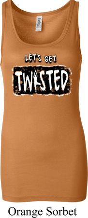 Ladies Yoga Tanktop Twisted Longer Length Tank
