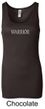 Ladies Yoga Tanktop Warrior Text Longer Length Tank Top
