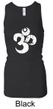 Ladies Yoga Tanktop White Distressed OM Longer Length Racerback Tank