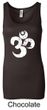Ladies Yoga Tanktop White Distressed OM Longer Length Tank Top