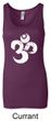 Ladies Yoga Tanktop White Distressed OM Longer Length Tank Top