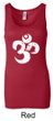Ladies Yoga Tanktop White Distressed OM Longer Length Tank Top