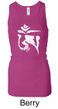 Ladies Yoga Tanktop White Tibetan Om Longer Length Racerback Tank