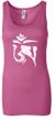 Ladies Yoga Tanktop White Tibetan Om Longer Length Tank Top