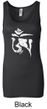 Ladies Yoga Tanktop White Tibetan Om Longer Length Tank Top