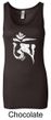 Ladies Yoga Tanktop White Tibetan Om Longer Length Tank Top