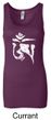 Ladies Yoga Tanktop White Tibetan Om Longer Length Tank Top
