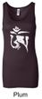 Ladies Yoga Tanktop White Tibetan Om Longer Length Tank Top