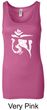 Ladies Yoga Tanktop White Tibetan Om Longer Length Tank Top