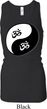 Ladies Yoga Tanktop Yin Yang AUM Longer Length Racerback Tank Top