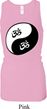 Ladies Yoga Tanktop Yin Yang AUM Longer Length Racerback Tank Top