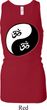 Ladies Yoga Tanktop Yin Yang AUM Longer Length Racerback Tank Top